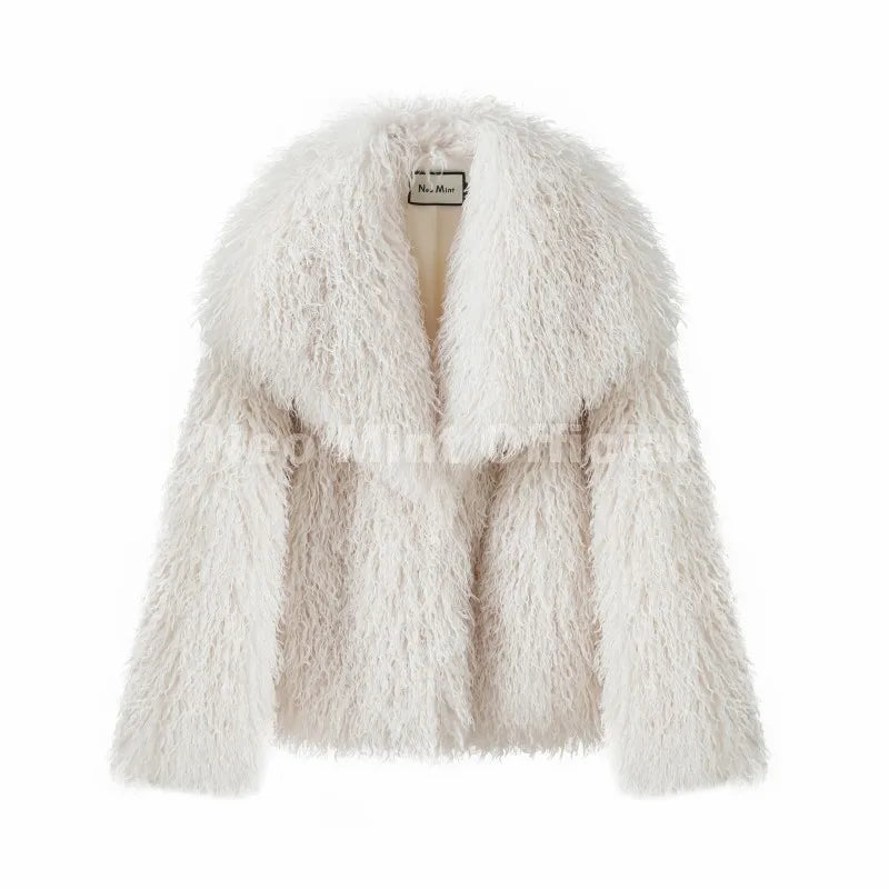 LUXE BROWN FAUX FUR COAT