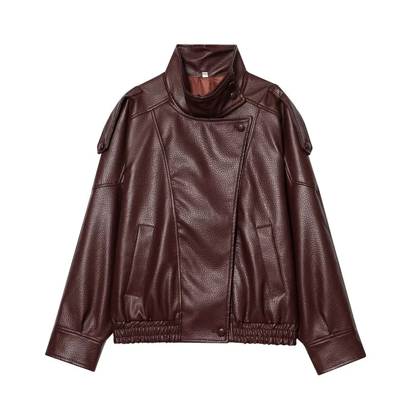 Jacket Black Oversize Bomber for Women