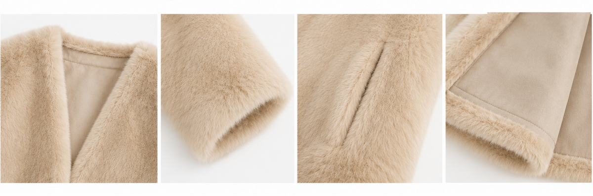 LUXE PLUSH V-NECK OVERCOAT