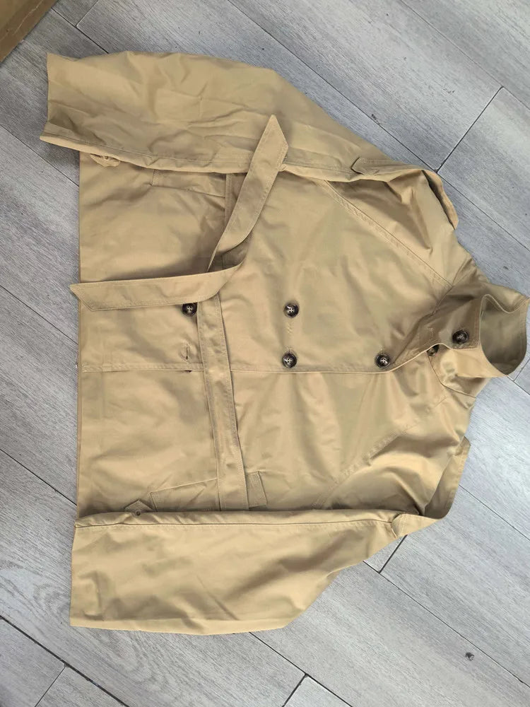 TIMELESS BELTED CROPPED TRENCH JACKET